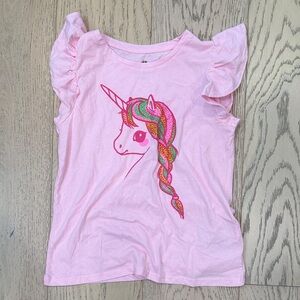 H&M Pink Kids Tee with Rainbow Unicorn